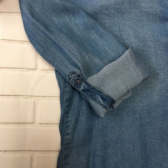 Francesca’s miami lace up chambray shirt | Size S - Picture 4 of 12